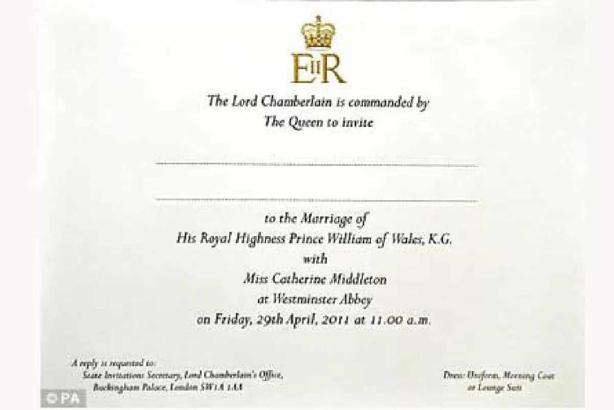 อังกฤษกราบบังคมทูลเชิญในหลวงร่วมงานอภิเษกวิลเลียม