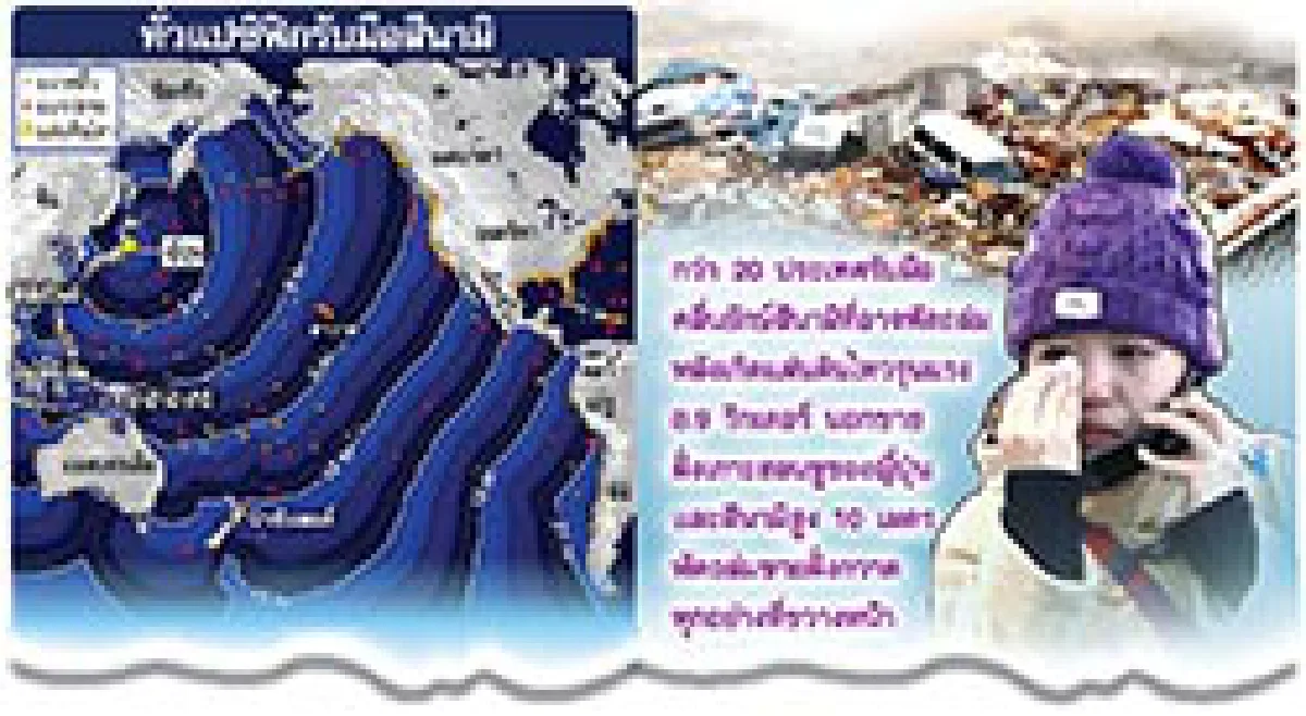 ปฐพีพิโรธญี่ปุ่น 8.9 ริกเตอร์ สึนามิสูง 10 เมตรกวาดเรียบ