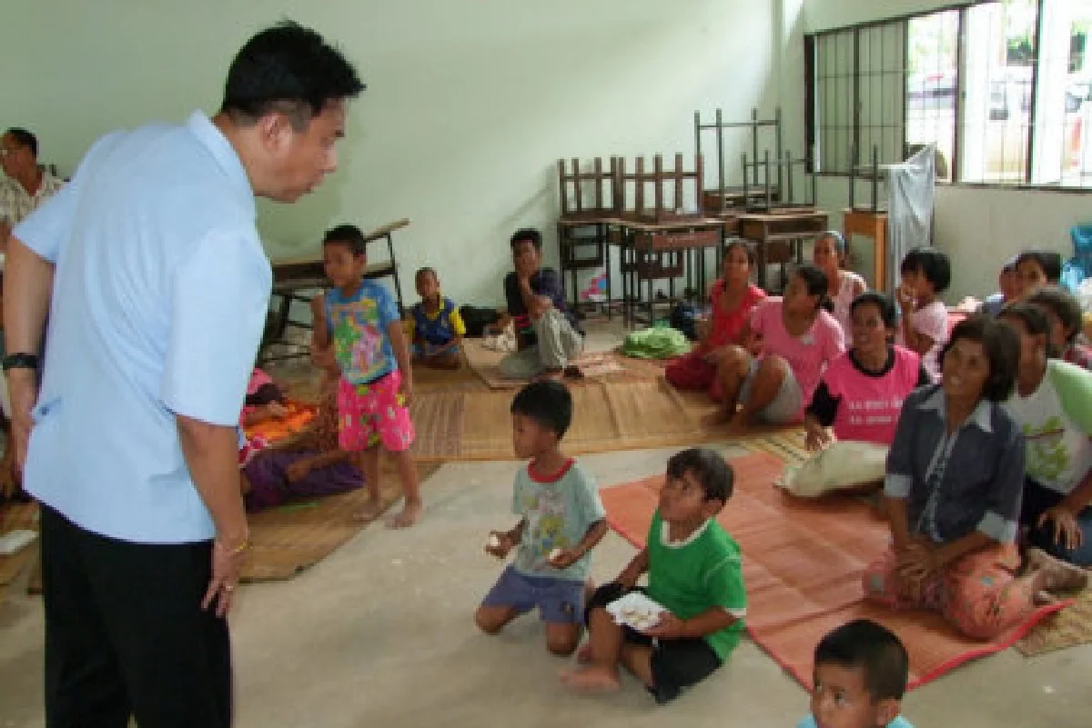 ประกาศให้บ้านกรวดเป็นพื้นที่ภัยพิบัติภาวะสงคราม