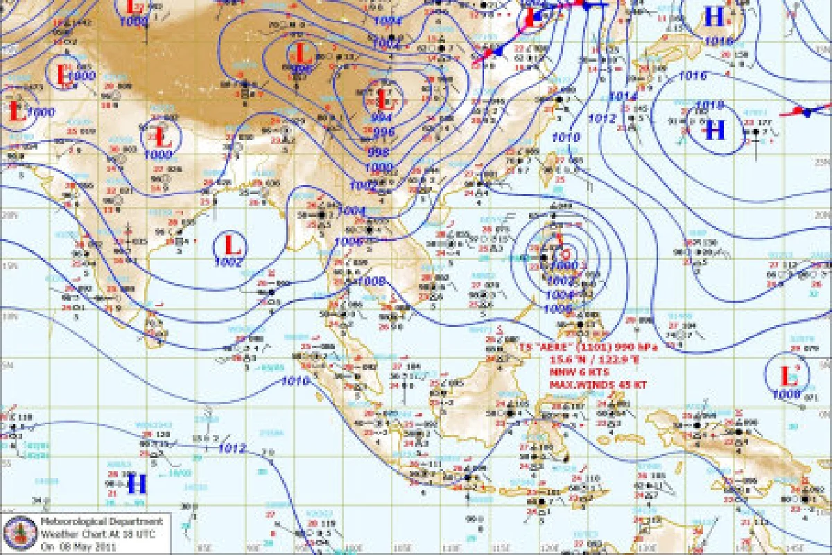 อุตุเตือนภัยฉบับ6ฝนตกหนักคลื่นลมแรง