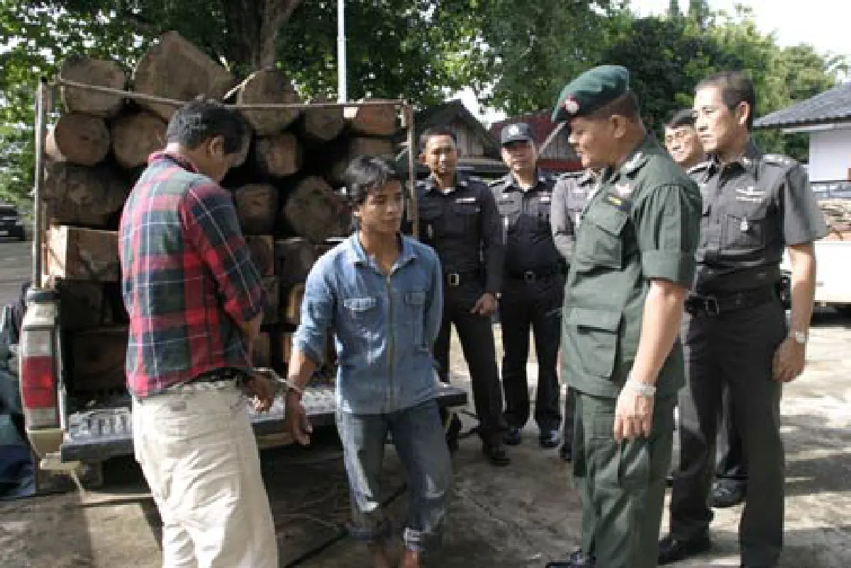 รวบตร.นอกรีดตั้งแก๊งขนไม้พยูงเถื่อน