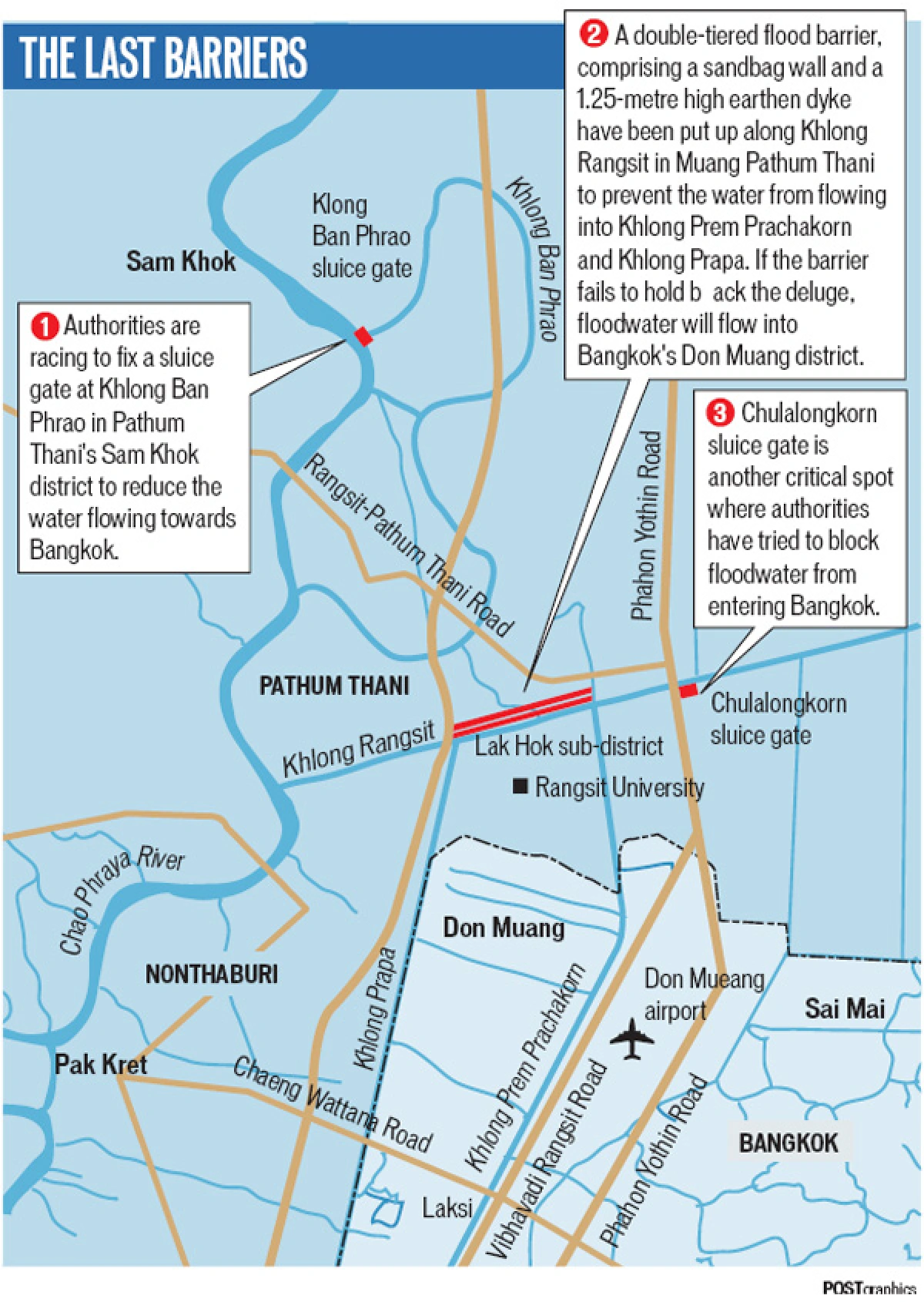 Bangkok dry, elsewhere wet