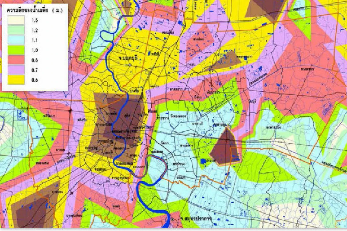 เปิดแผนที่เสี่ยงภัยน้ำท่วมในกทม.