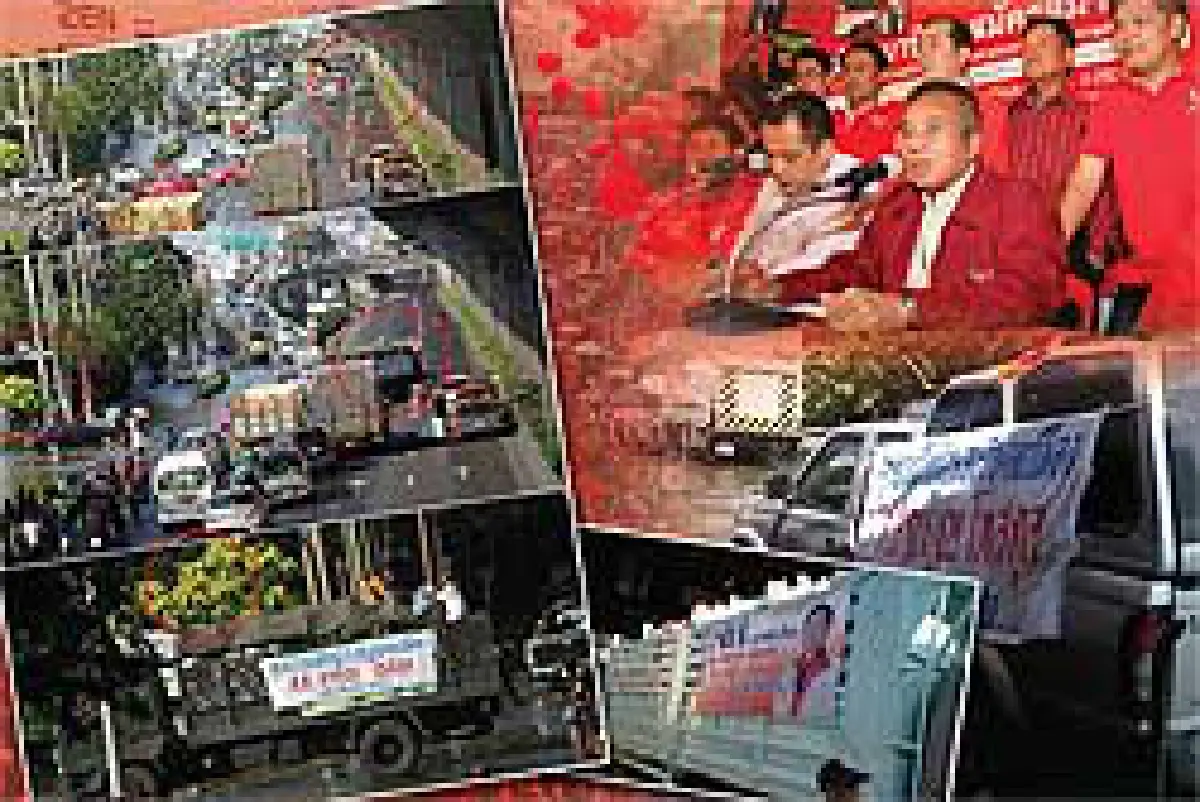 แดงยึดของบริจาค ถ่วง'ปู'จมน้ำ