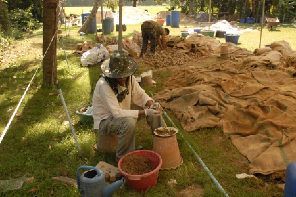 มูลนิธิข้าวขวัญแจกอีเอ็มบอลแก้น้ำเน่า