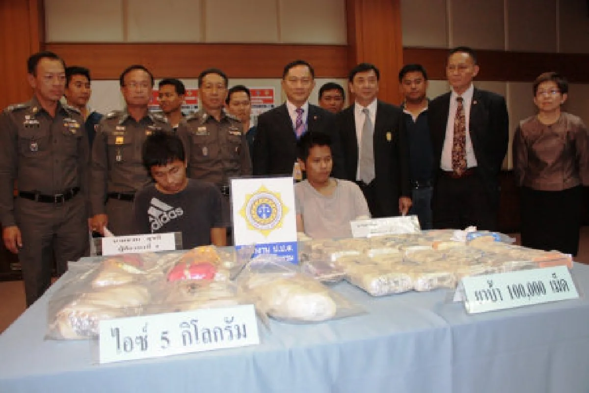 ป.ป.ส.จับยาบ้า1แสนเม็ด-ยาไอซ์5ก.ก.