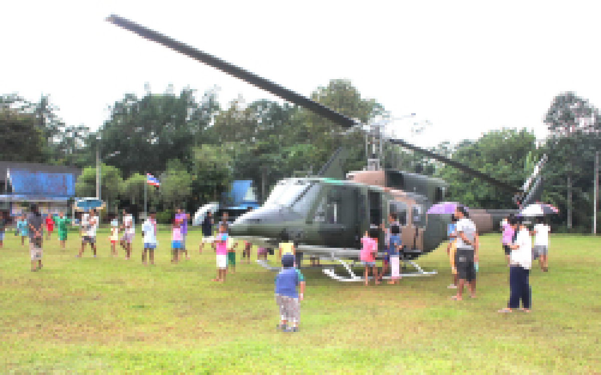 ฮ.ทบ.ลพบุรีลงฉุกเฉินหลังอากาศแปรปรวน