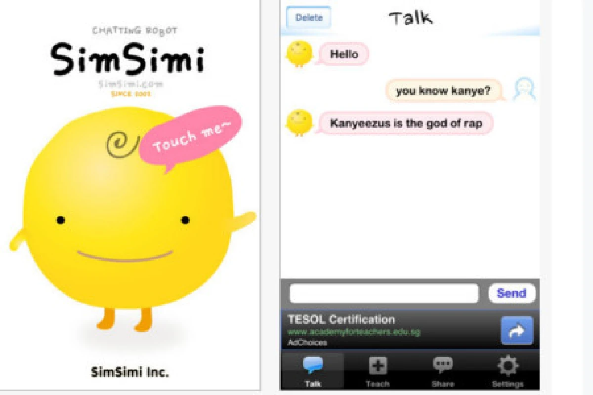 SimSimi แอพปากร้าย แต่น่ารัก...อ่ะ