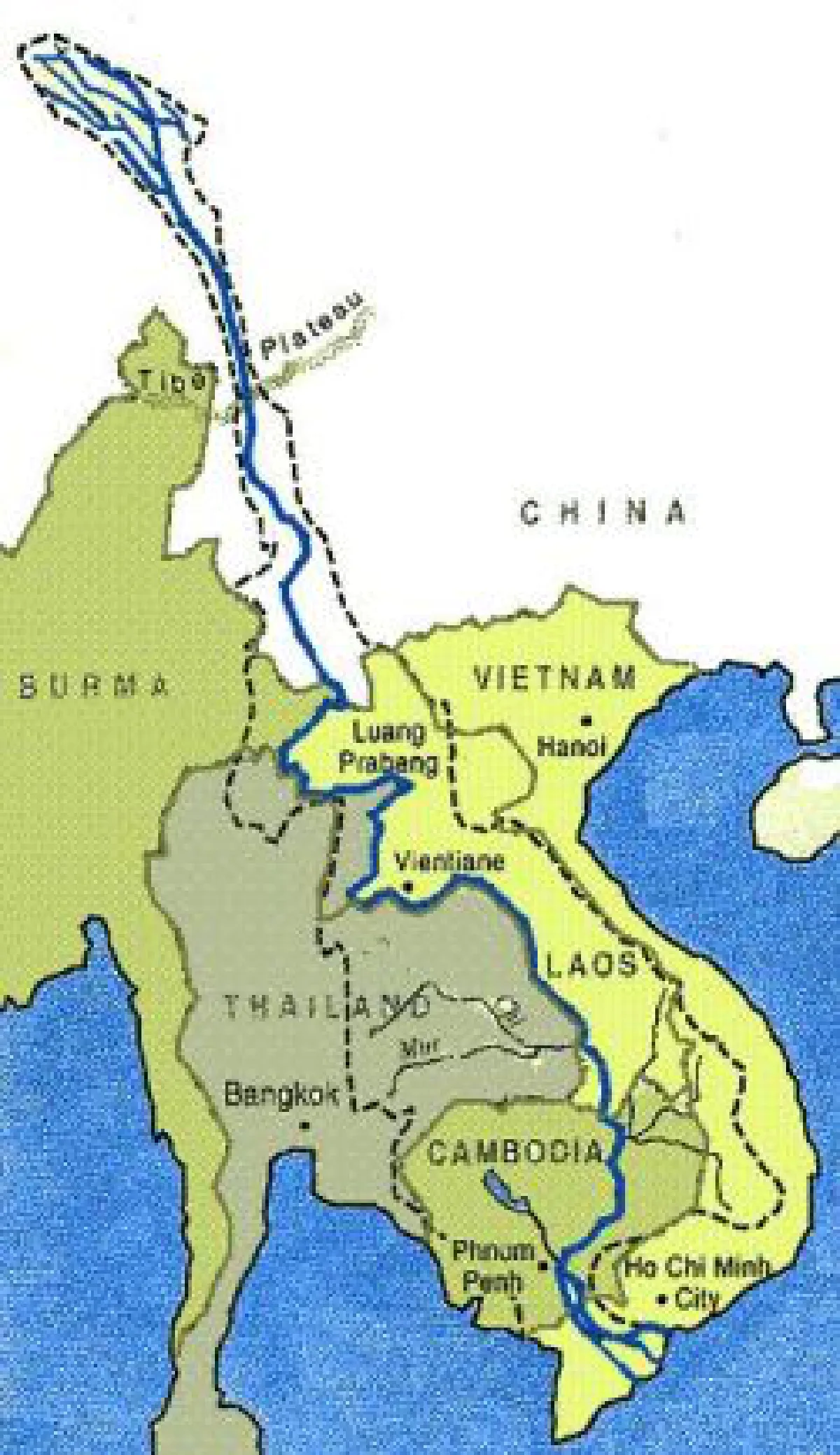Mekong river map