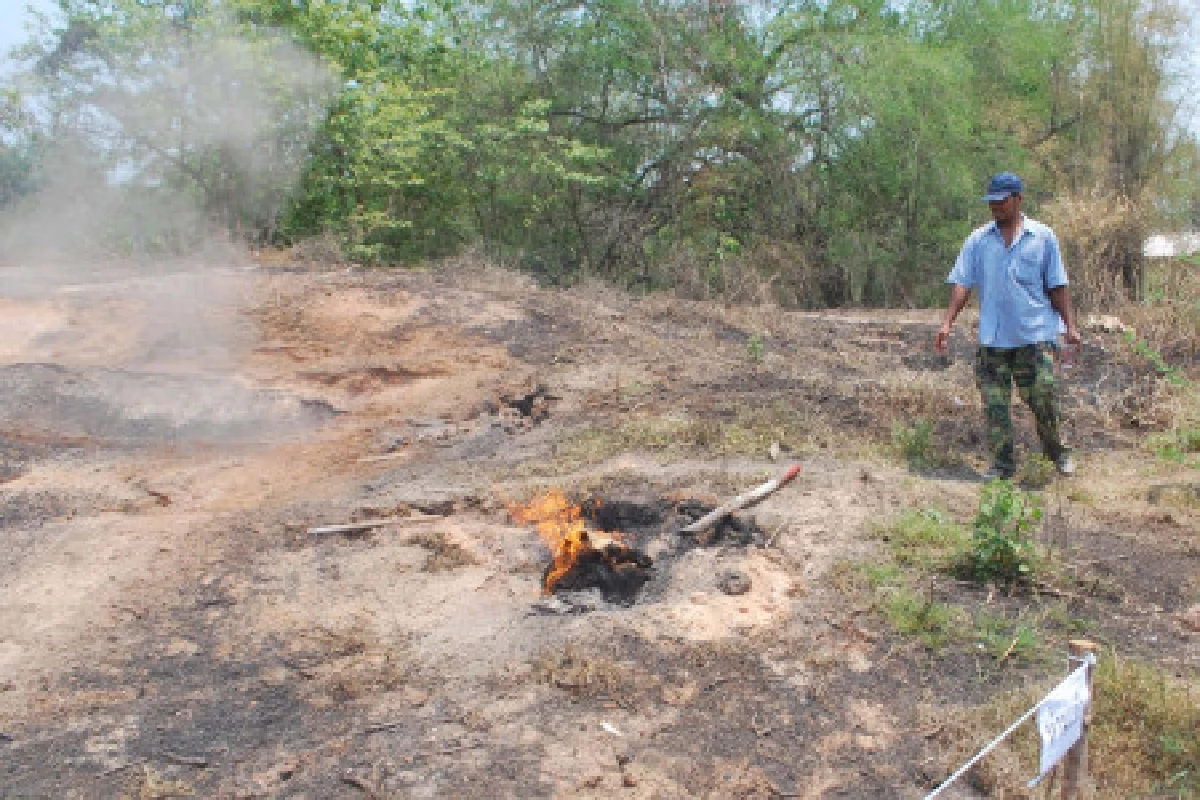เตือนระวังก๊าซอันตรายจากไฟลุกใต้ดิน