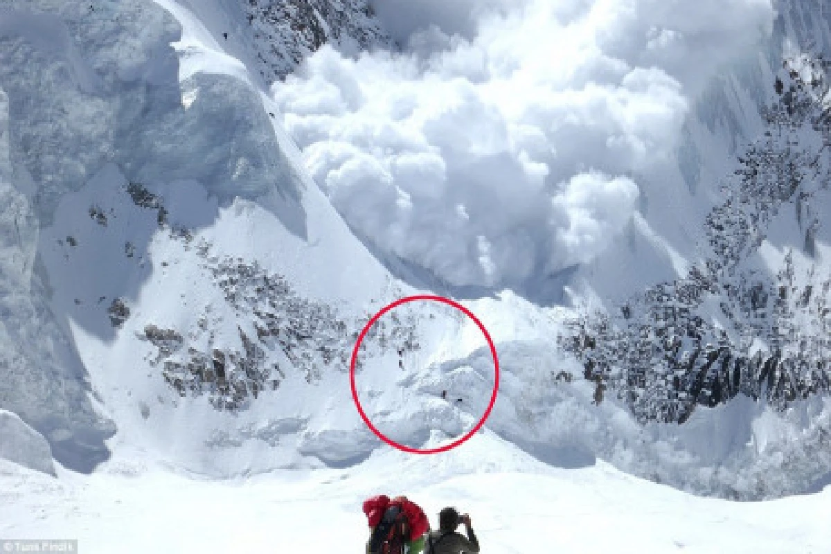 วินาทีหิมะถล่มใส่กลุ่มนักปีนเขา