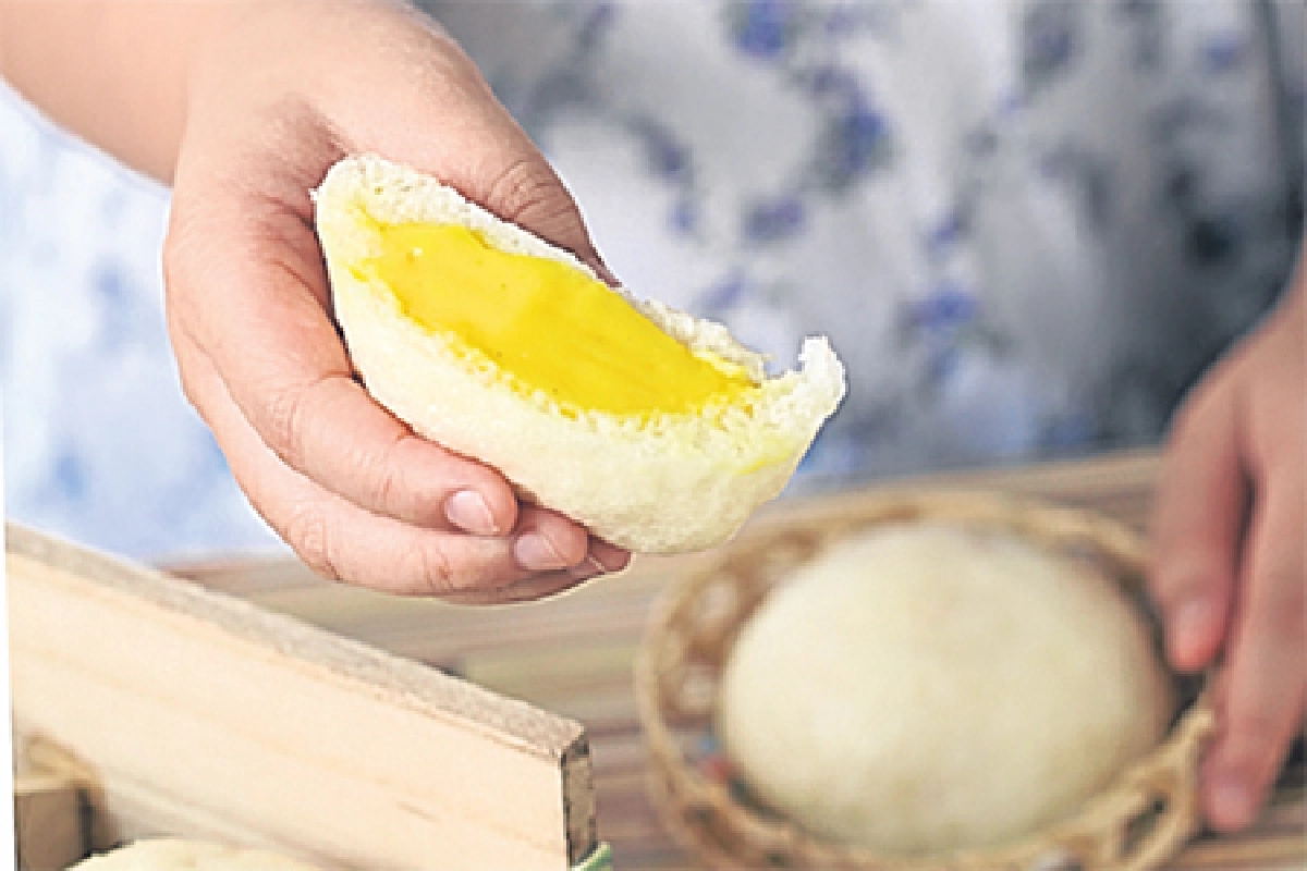 ติ่มซำประจำบ้าน ซาลาเปาครีมคัสตาร์ด