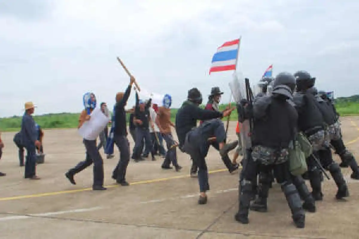 กองบิน46ซ้อมชุดควบคุมฝูงชน