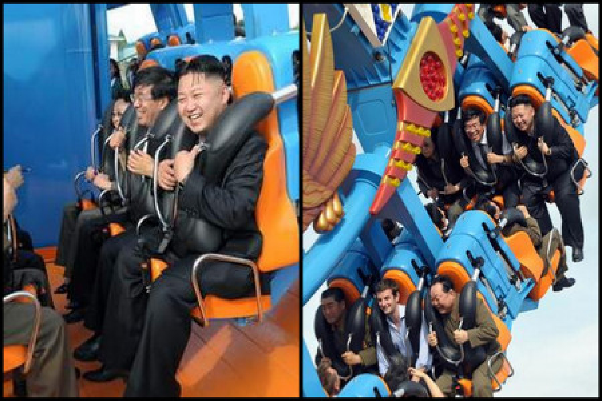 เผยภาพคิมจองอึนพาทูตเล่นรถไฟเหาะ เผยภาพคิมจองอึนพาทูตเล่นรถไฟเหาะ