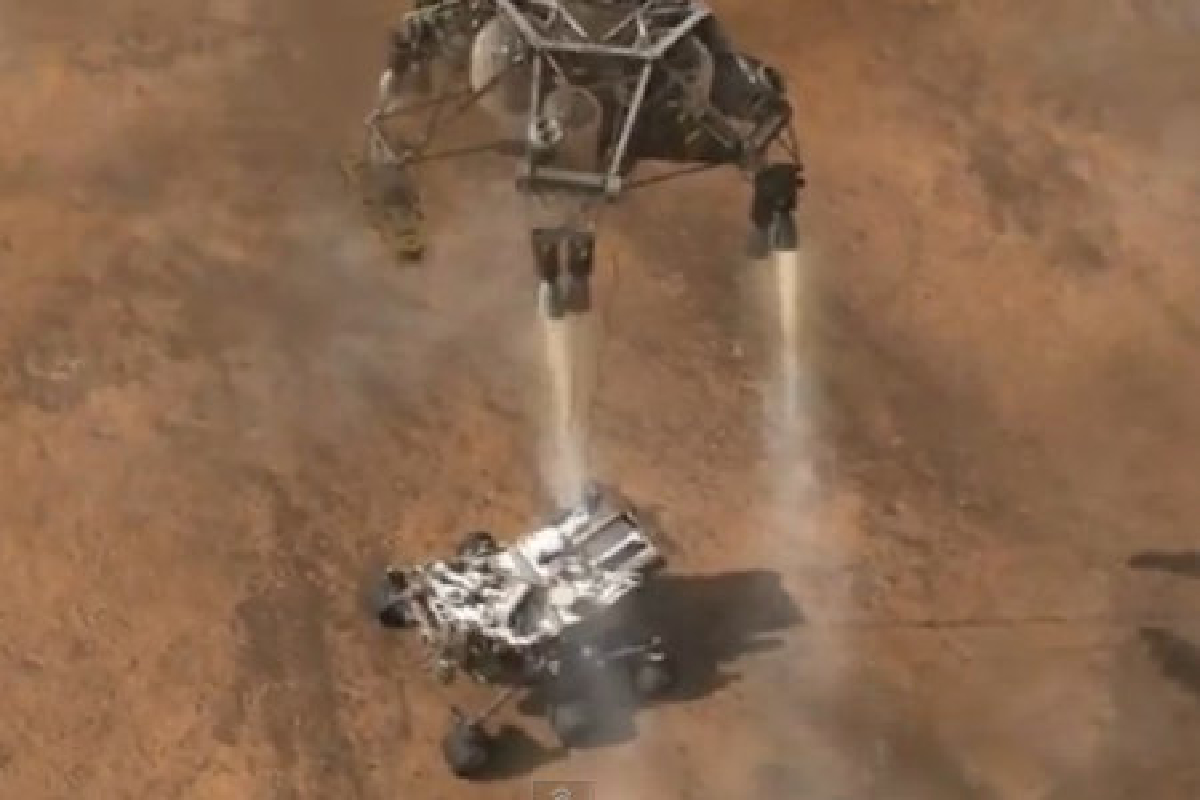 นาซ่าแพร่ภาพนาทียานจอดบนดาวอังคาร นาซ่าแพร่ภาพนาทียานจอดบนดาวอังคาร
