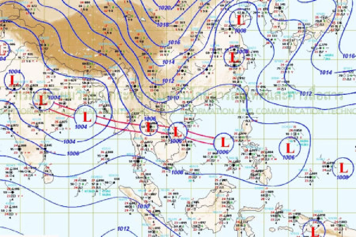 เตือน23จังหวัดระวังฝนตกหนัก