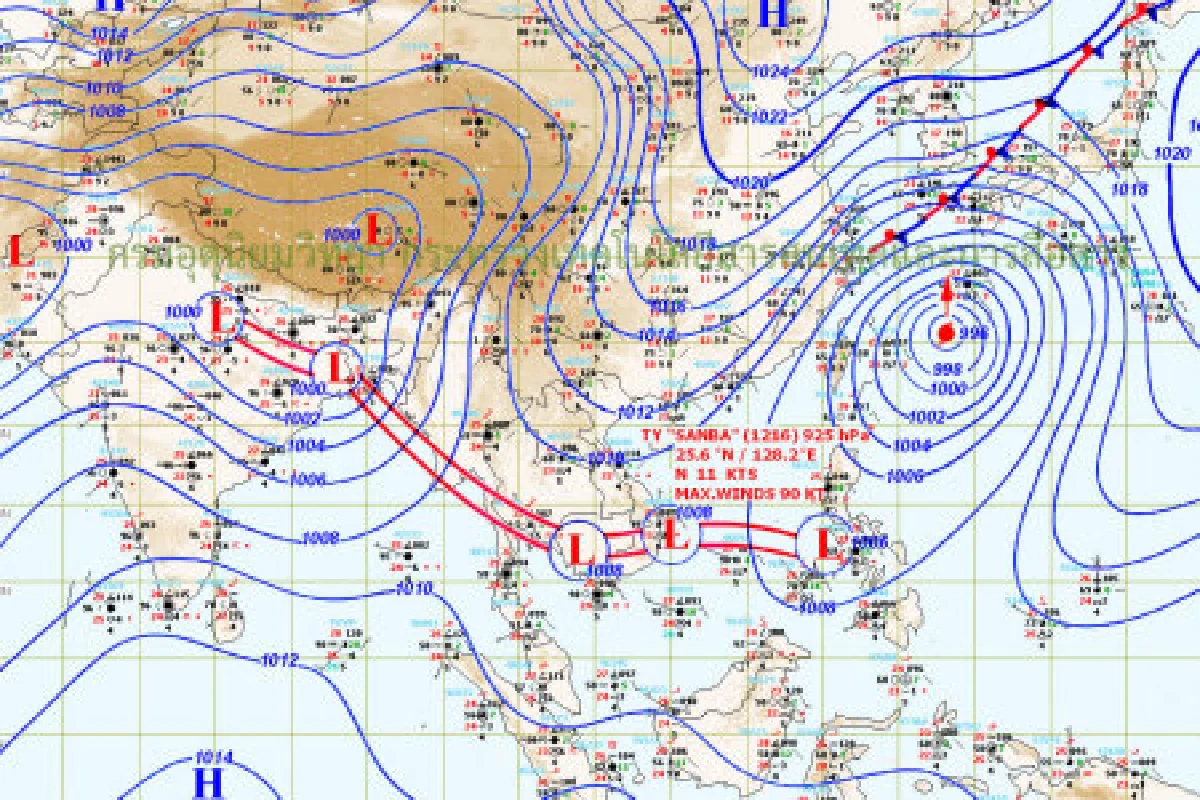อุตุเตือนภัยฉบับ16ไทยเจอฝนตกหนักมาก
