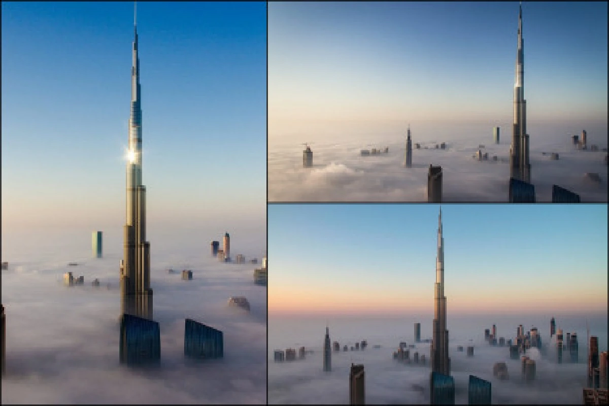 หมอกคลุมตึกสูงในดูไบ