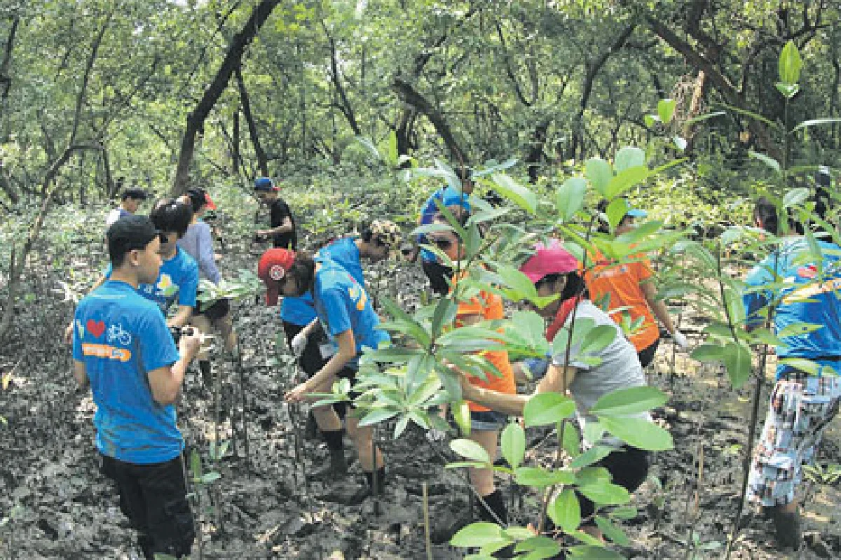 ปั่นเสือ...ไปปลูกป่า เริงร่าที่คลองโคน