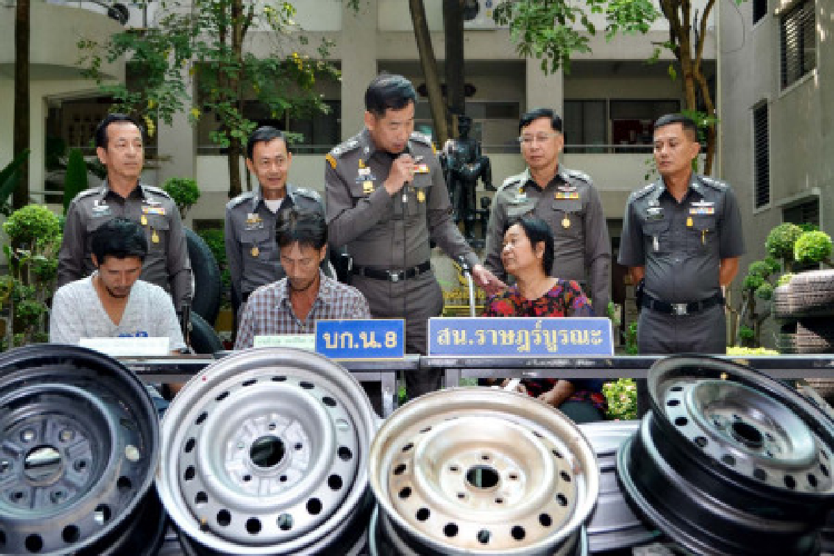 รวบแก๊งแสบตระเวนลักยางอะไหล่ รวบแก๊งแสบตระเวนลักยางอะไหล่