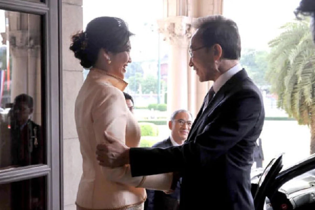 นายกฯต้อนรับปธน.เกาหลีใต้เยือนไทย