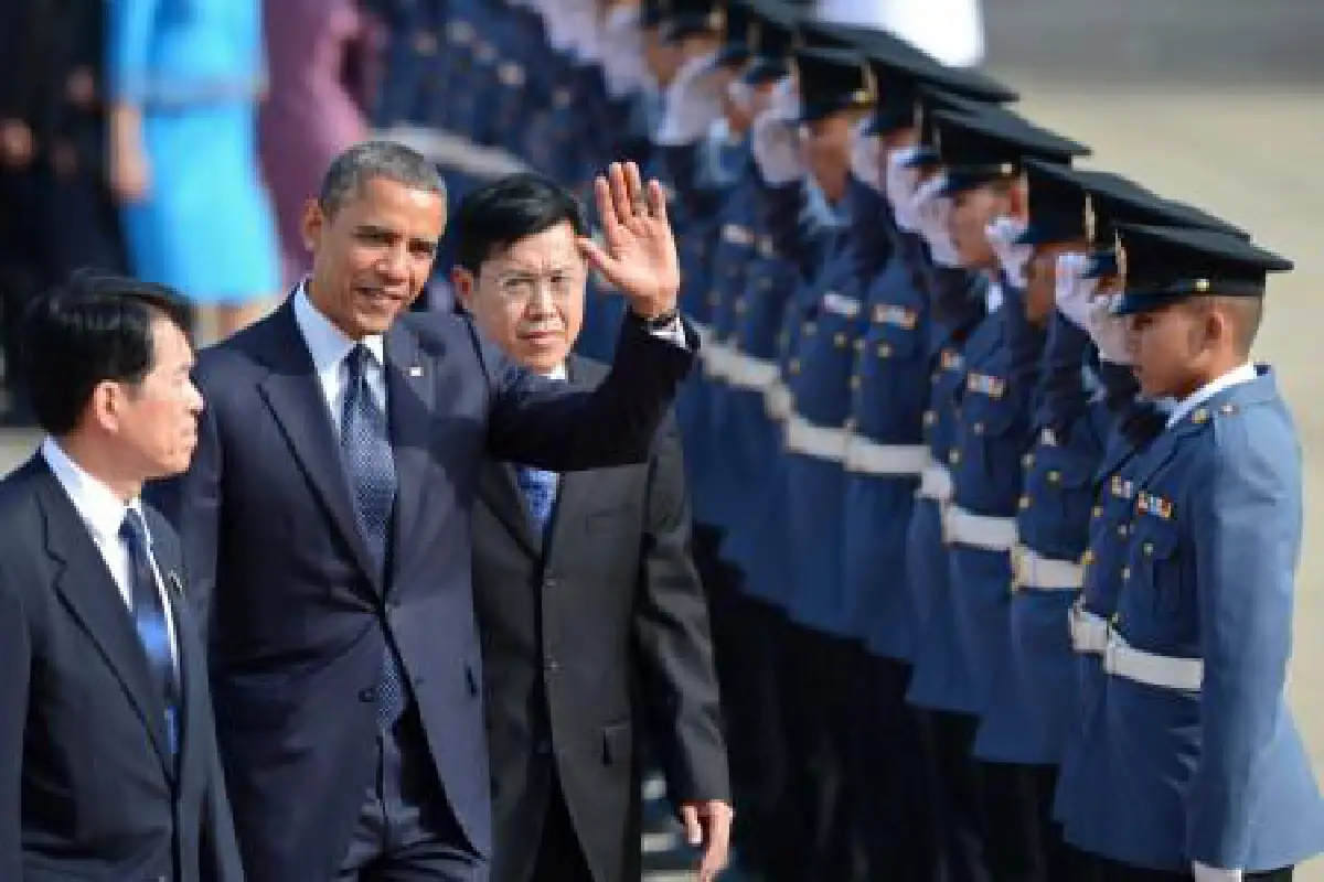 President Barack Obama arrives
