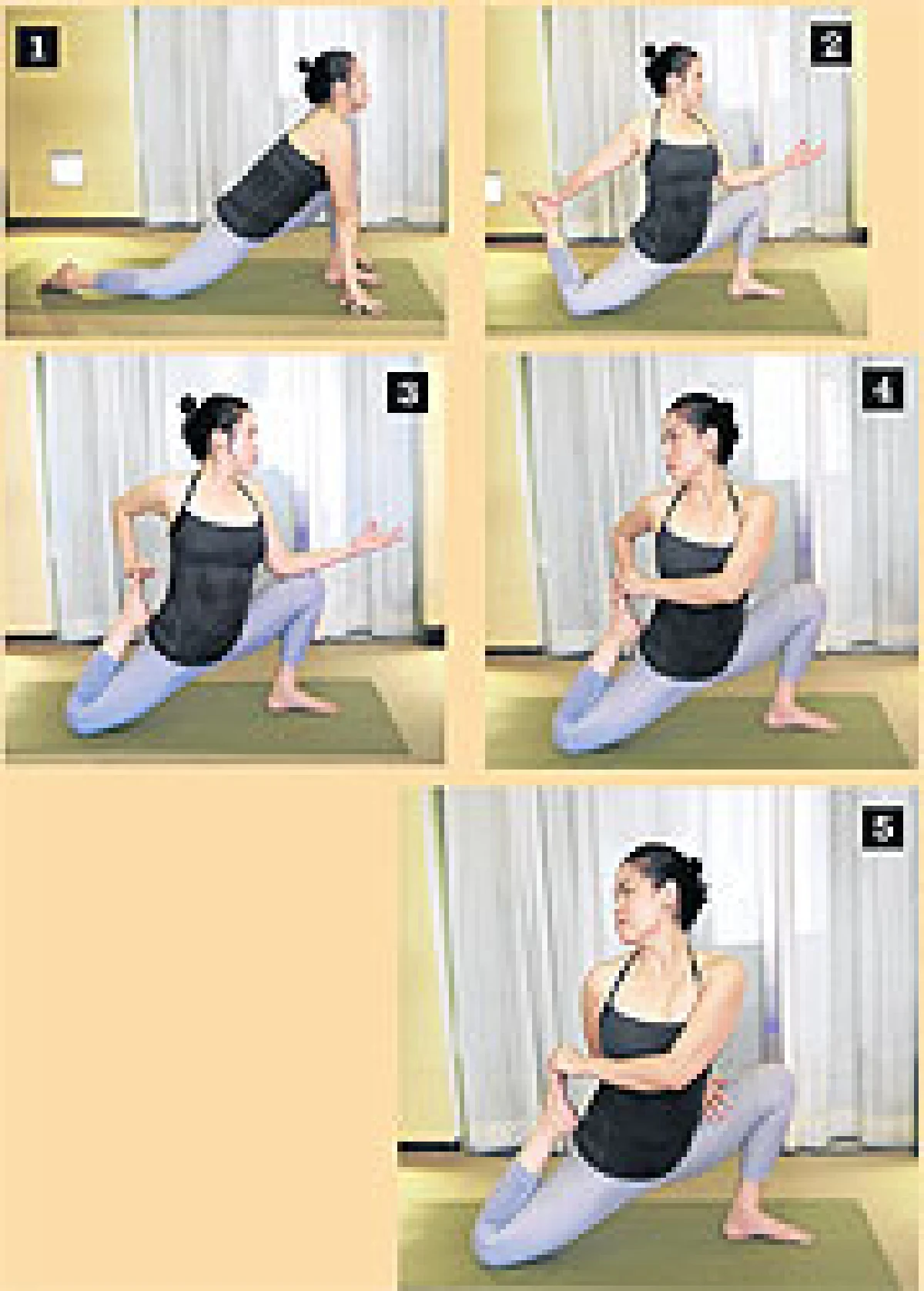 ท่านกพิราบบิดตัว (Pigeon Twist)