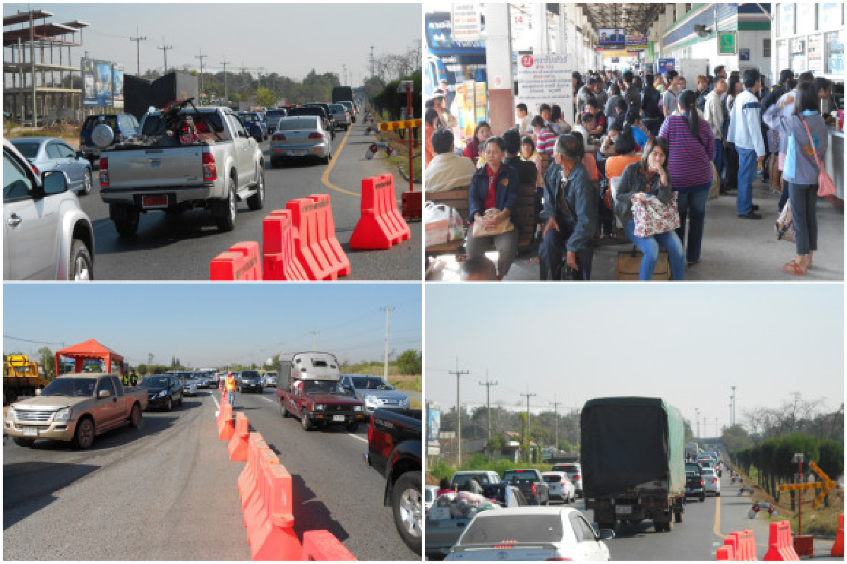 จราจรบนถนนมิตรภาพเมืองติดหนึบ จราจรบนถนนมิตรภาพเมืองติดหนึบ