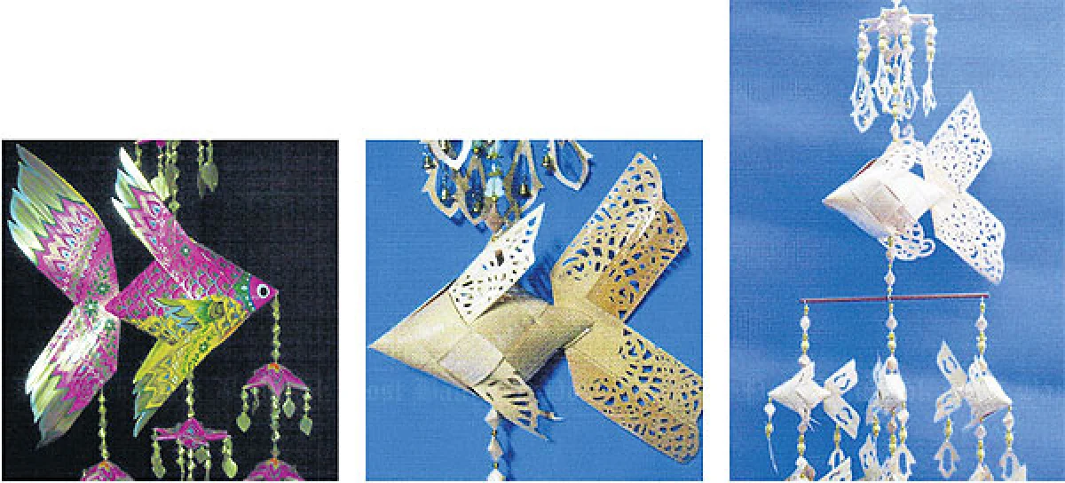 Thai-style fish mobiles:  Pla ta pian