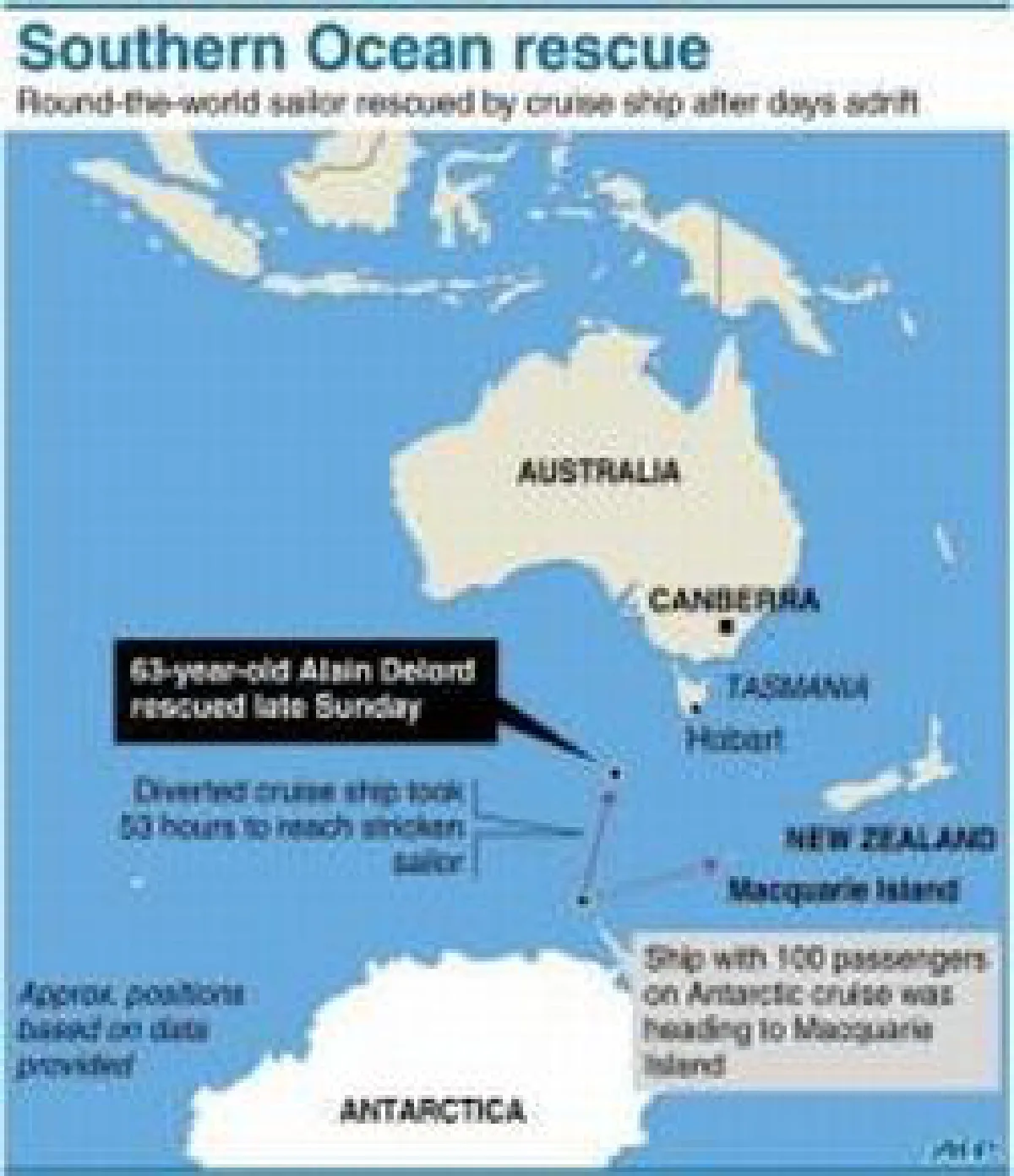 Cruiseship rescues sailor near Antarctica