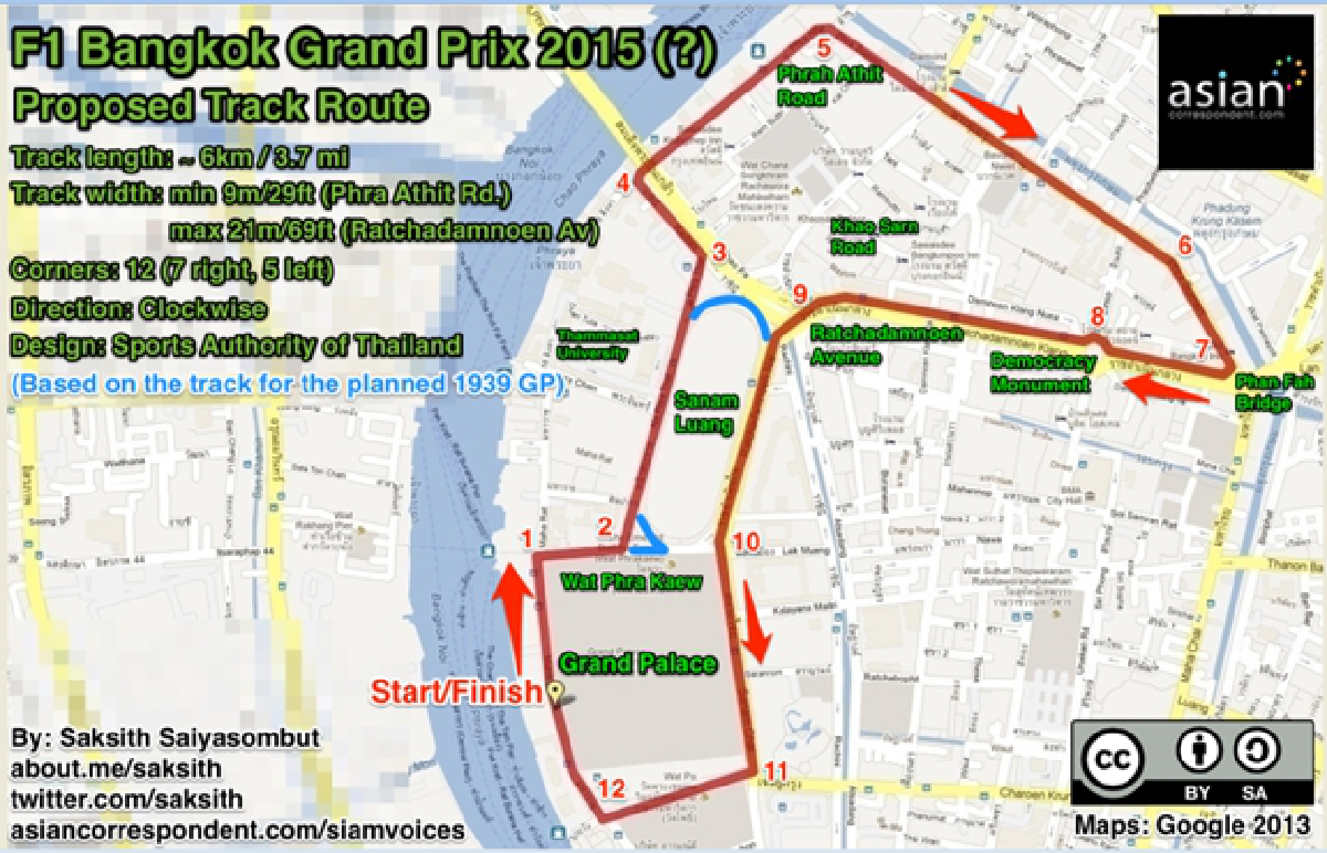 An F1 race through historical Bangkok