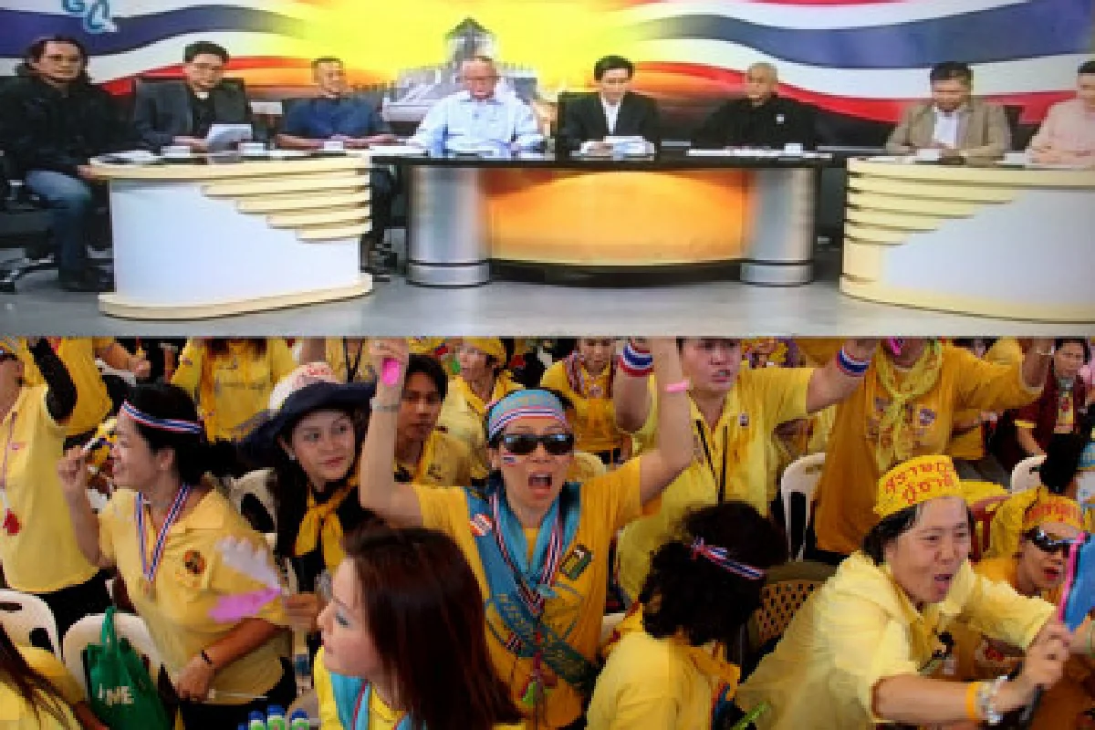 พธม.แถลงยุติบทบาททางการเมือง