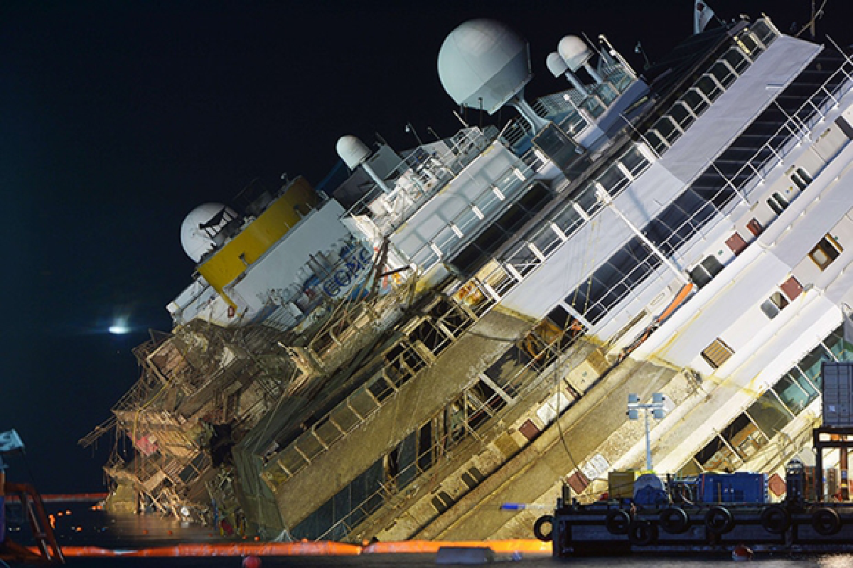 Perfect job: Costa Concordia is upright again
