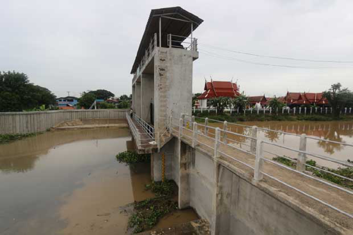 ปิดประตูน้ำข้าวเม่าป้องกันท่วมนิคมโรจนะ ปิดประตูน้ำข้าวเม่าป้องกันท่วมนิคมโรจนะ