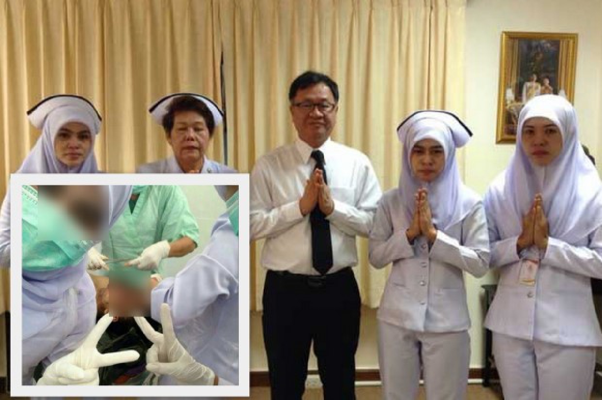 รพ.นราฯสั่งลงโทษพยาบาลโพสต์ภาพชู2นิ้ว รพ.นราฯสั่งลงโทษพยาบาลโพสต์ภาพชู2นิ้ว