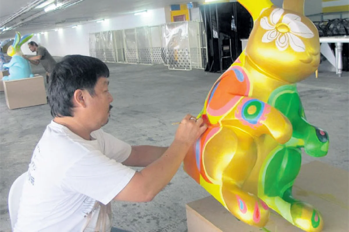 ‘ศิลปินอาเซียน’ เฉลิมพระเกียรติในหลวง ‘กระต่ายแห่งความเพียร’