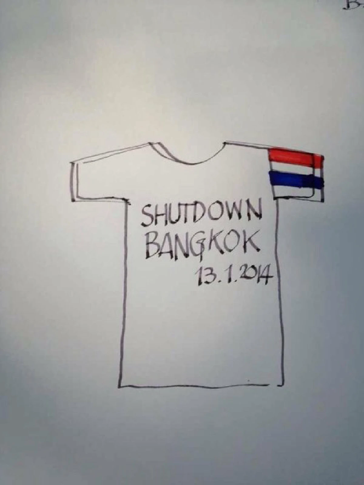 เสื้อยืดฝีมือคนดัง"ของที่ระลึก"สุดฮิตชัตดาวน์กทม.