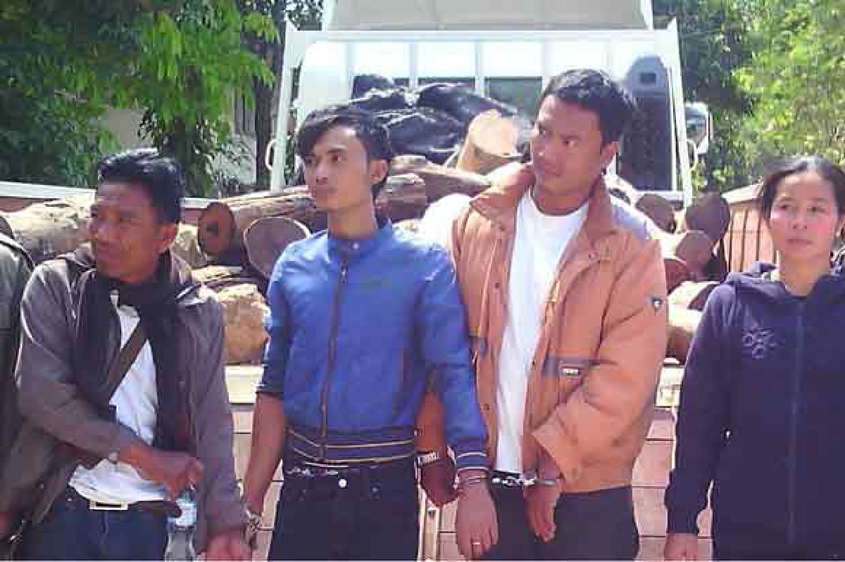 ตำรวจจับนายทุนชาวลาวค้าไม้พะยูง ตำรวจจับนายทุนชาวลาวค้าไม้พะยูง