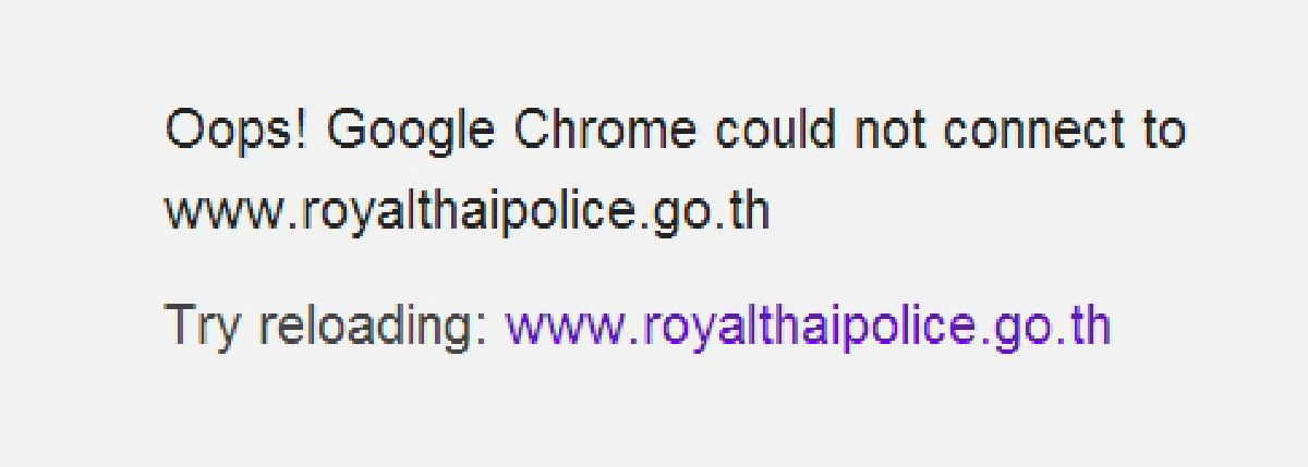Thai police website hacked