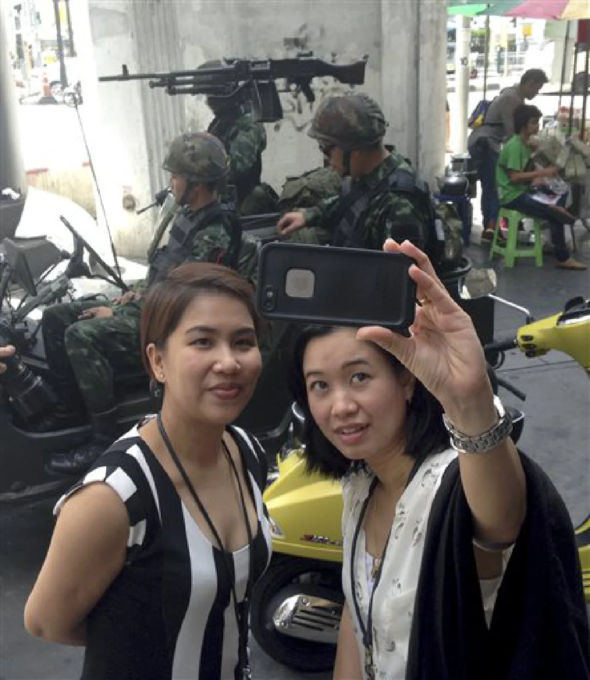 Martial law means selfies with soldiers
