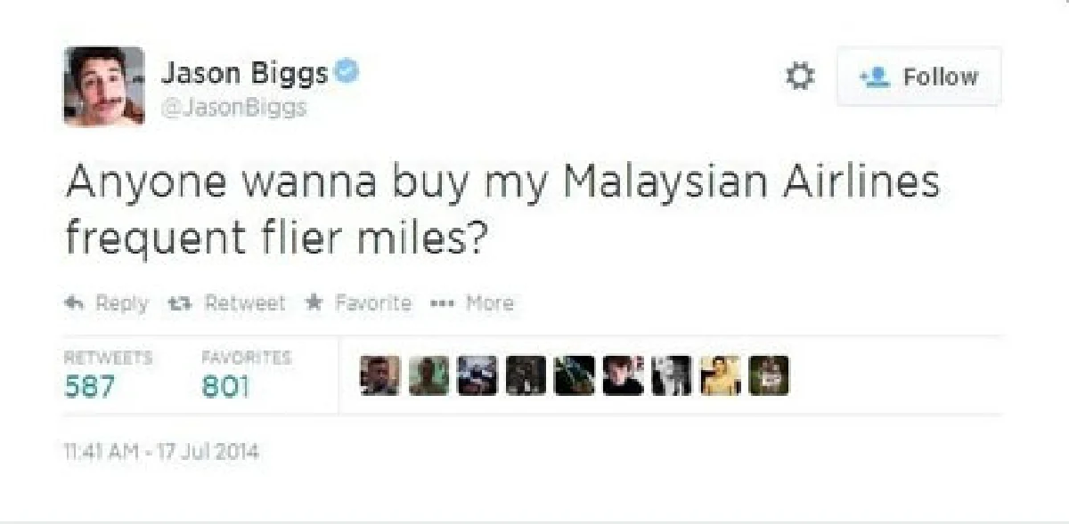 ชาวเน็ตรุมด่า"เจสัน บิ๊กส์"ล้อเลียนเหตุเครื่องบิน MH17ตก