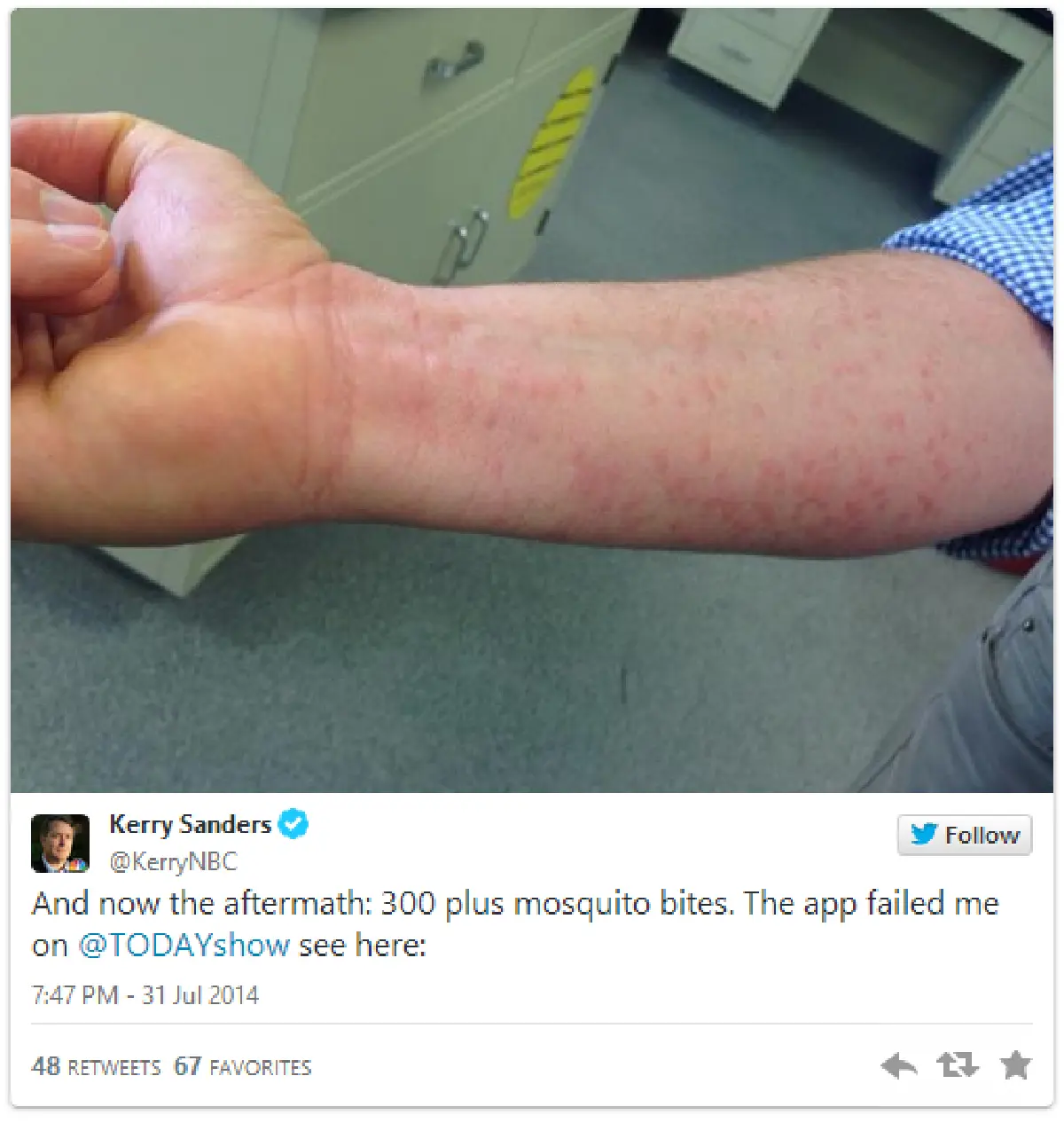 เมื่อนักข่าวมะกันทดลองแอพฯไล่ยุง  (มีคลิป)