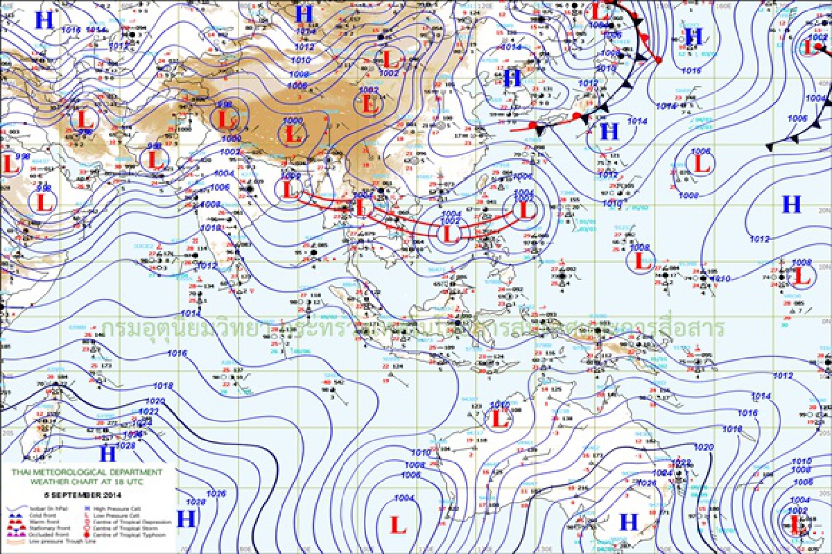ทั่วไทยฝนกระจาย 60-80 % ทั่วไทยฝนกระจาย 60-80 %