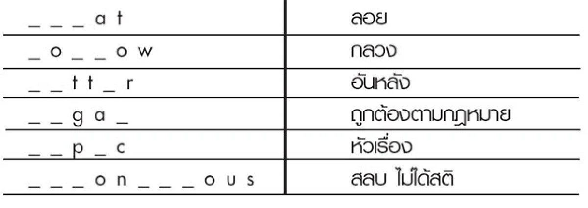 เกมอักษร