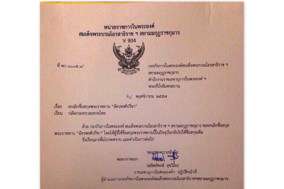 Akkharaphongpricha name withdrawn; Kerdampang used instead (updated)
