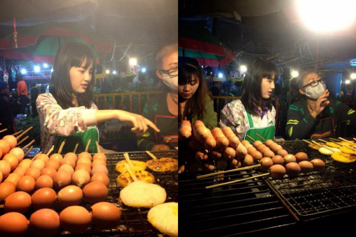แม่ค้าข้าวจี่สุดน่ารักเมืองอุดรฯ