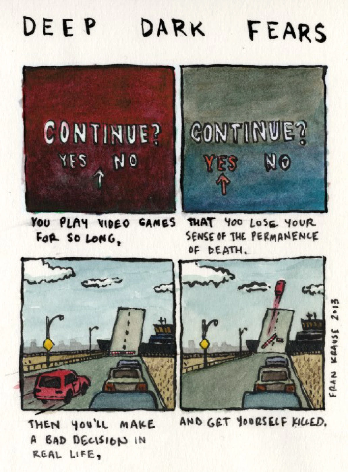 ชวนชมการ์ตูน เผยความกลัวเบื้องลึกในใจคน