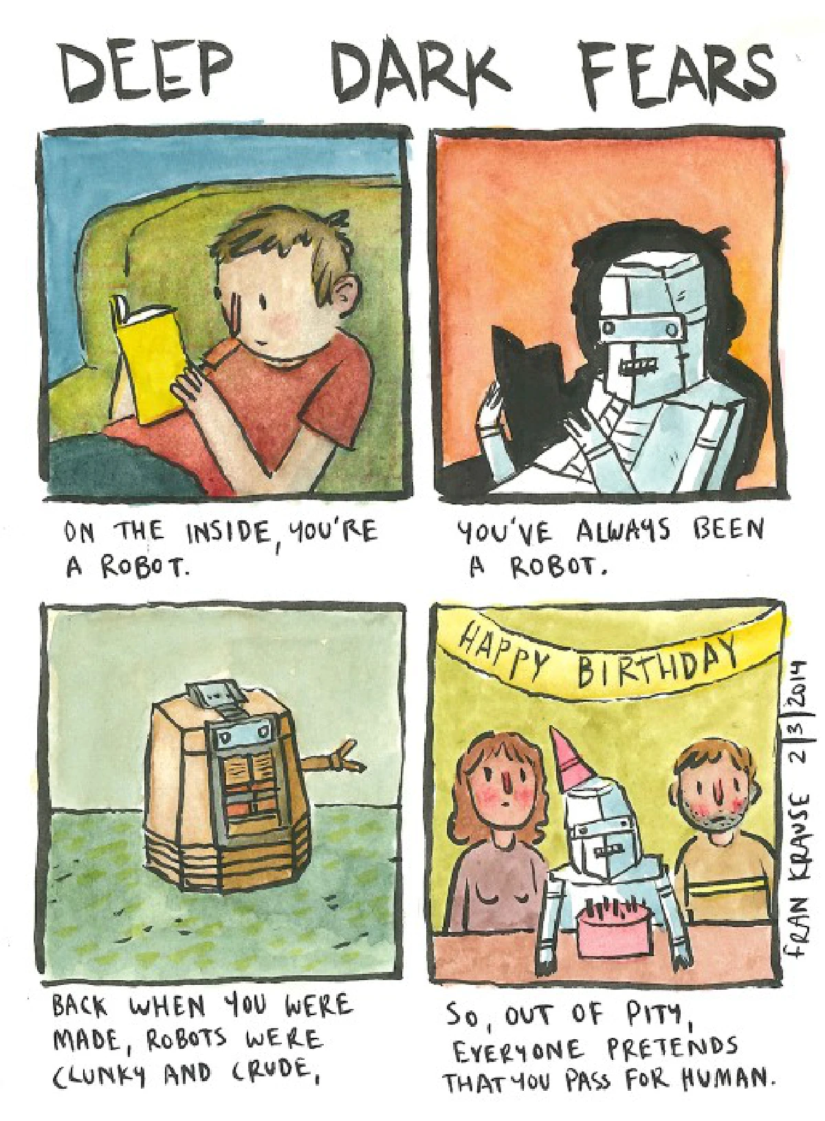 ชวนชมการ์ตูน เผยความกลัวเบื้องลึกในใจคน