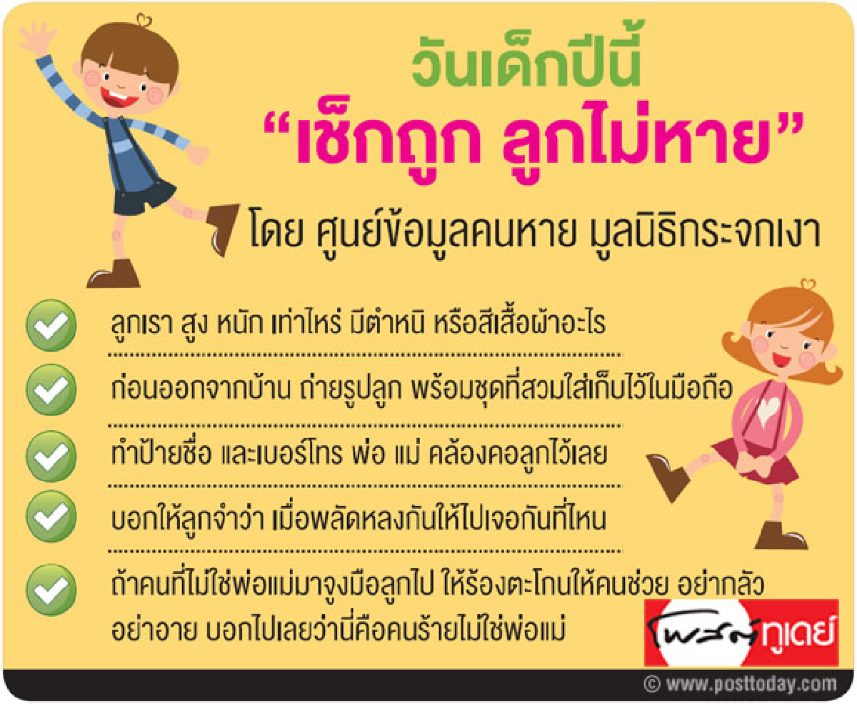 เช็กถูก ลูกไม่หาย เช็กถูก ลูกไม่หาย