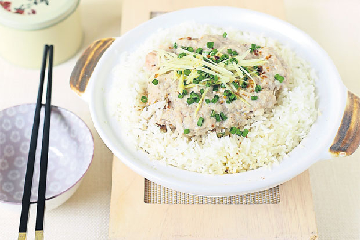 ข้าวอบไออุ่น ข้าวอบหมูสับปลาเค็ม ข้าวอบไออุ่น ข้าวอบหมูสับปลาเค็ม